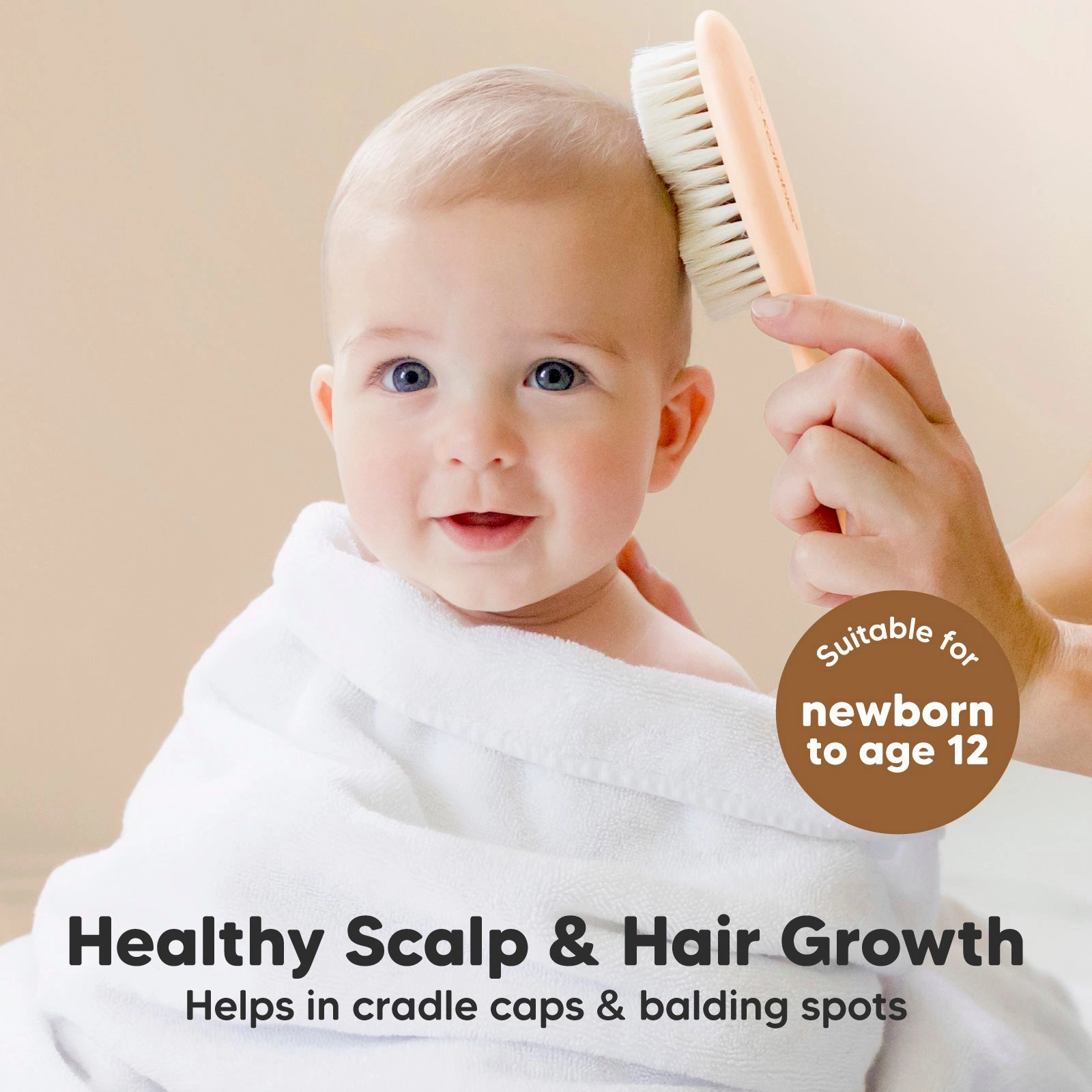 Baby Hair Brush and Comb Set (Peach)