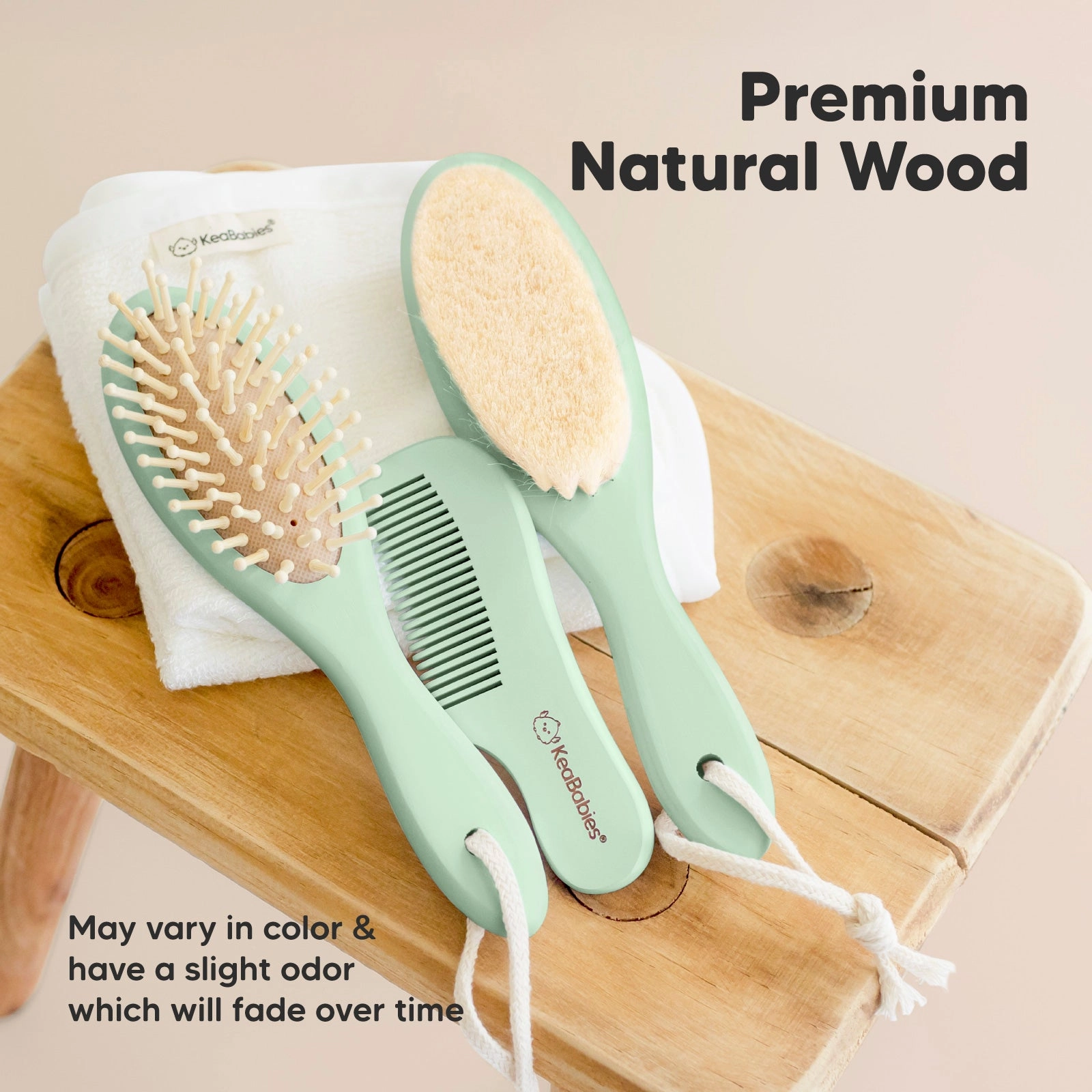 Baby Hair Brush and Comb Set (Sage)