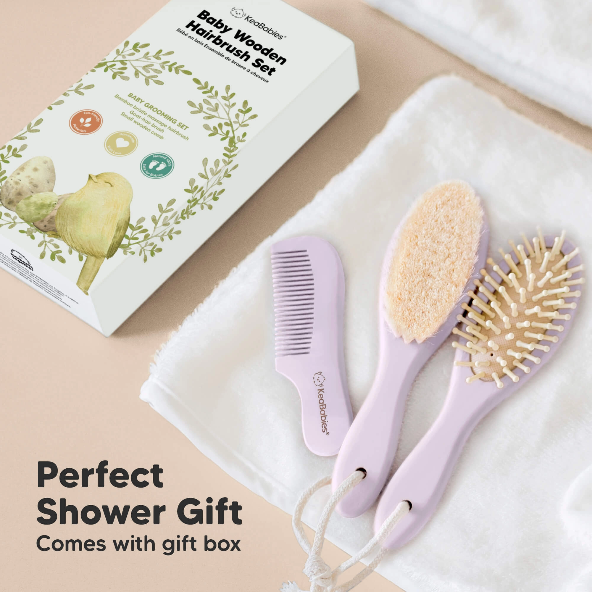 Baby Hair Brush and Comb Set (Thistle)