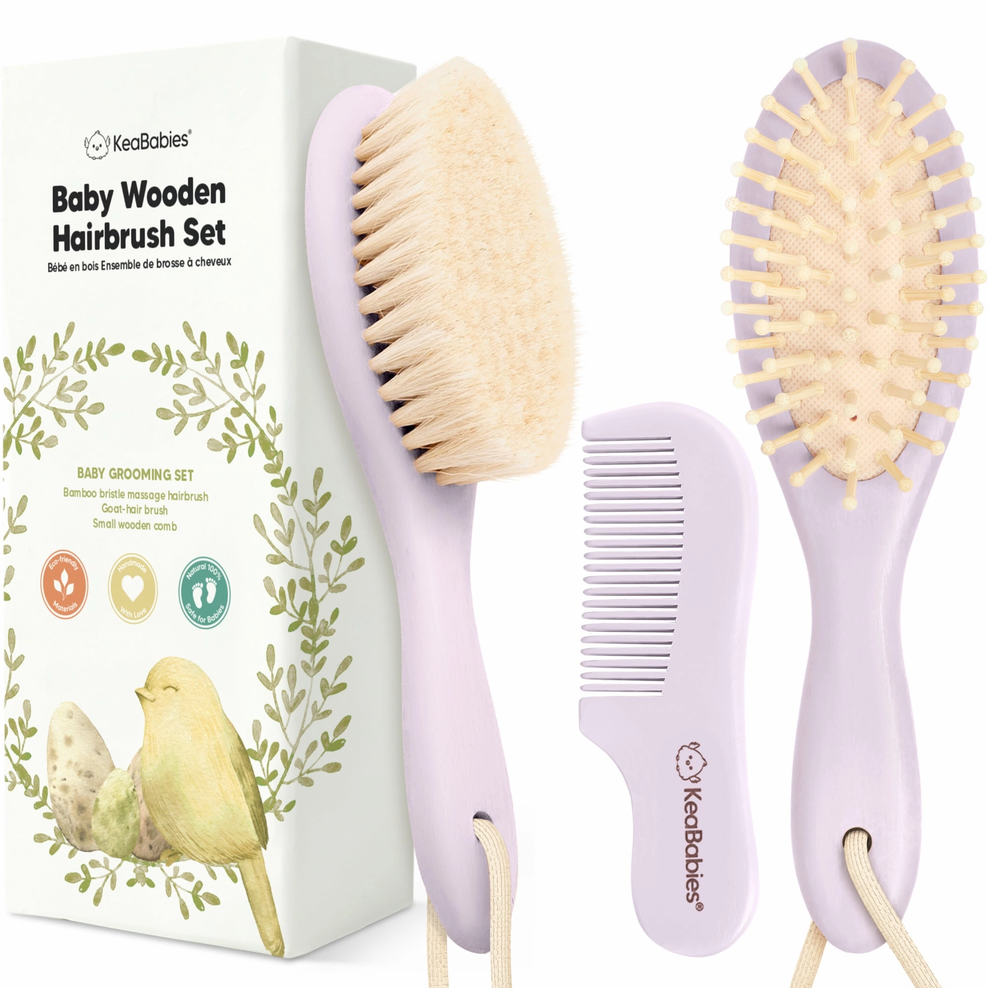 Baby Hair Brush and Comb Set (Thistle)