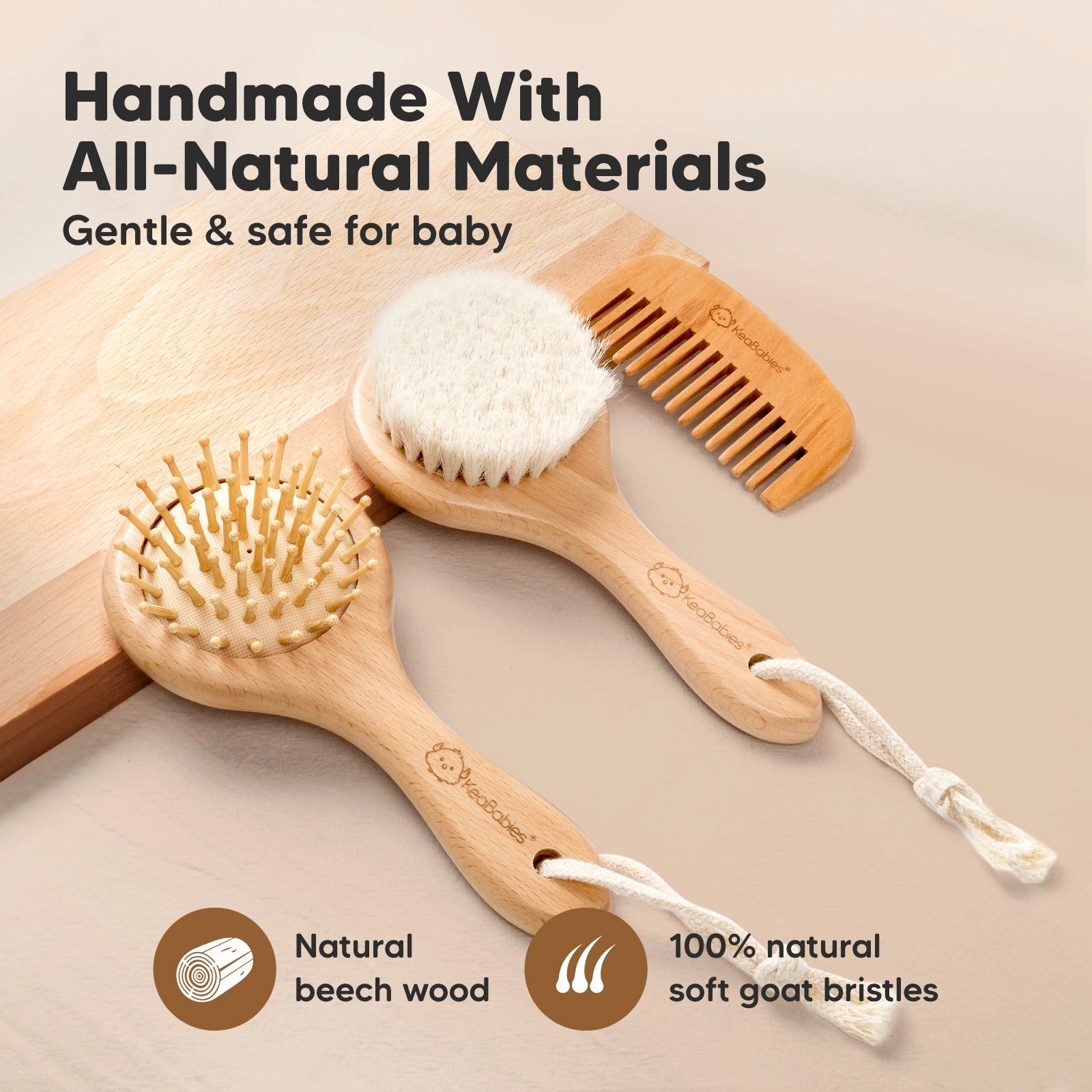 Baby Round Hair Brush and Comb Set