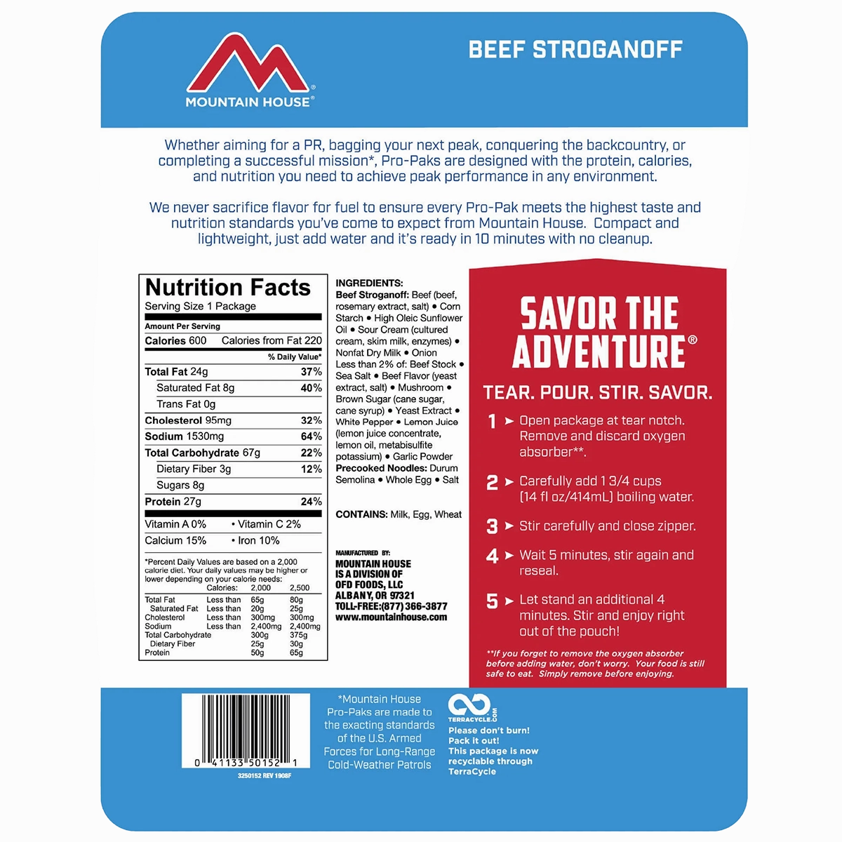 Beef Stroganoff Noodles Pro Pak