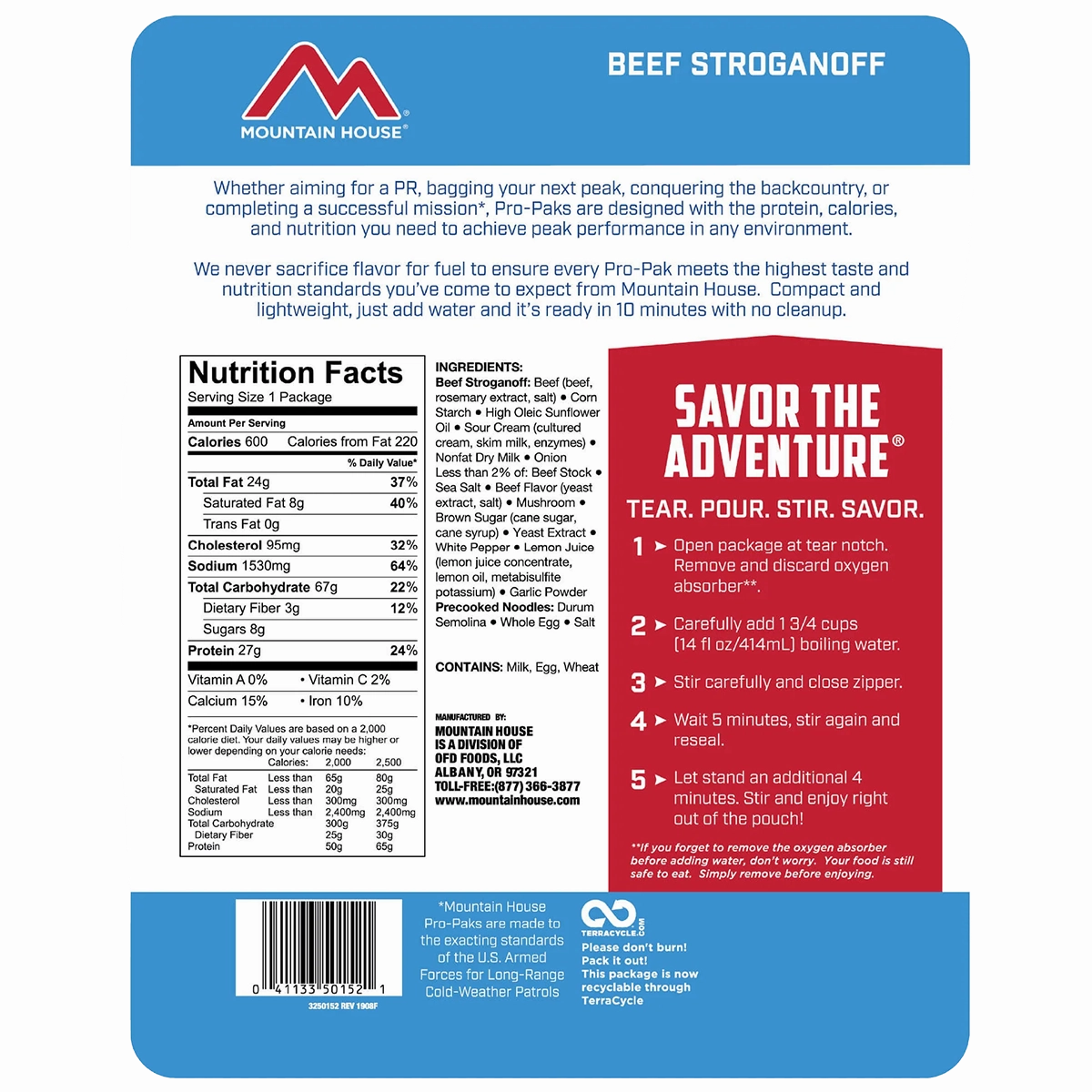 Beef Stroganoff Noodles Pro Pak