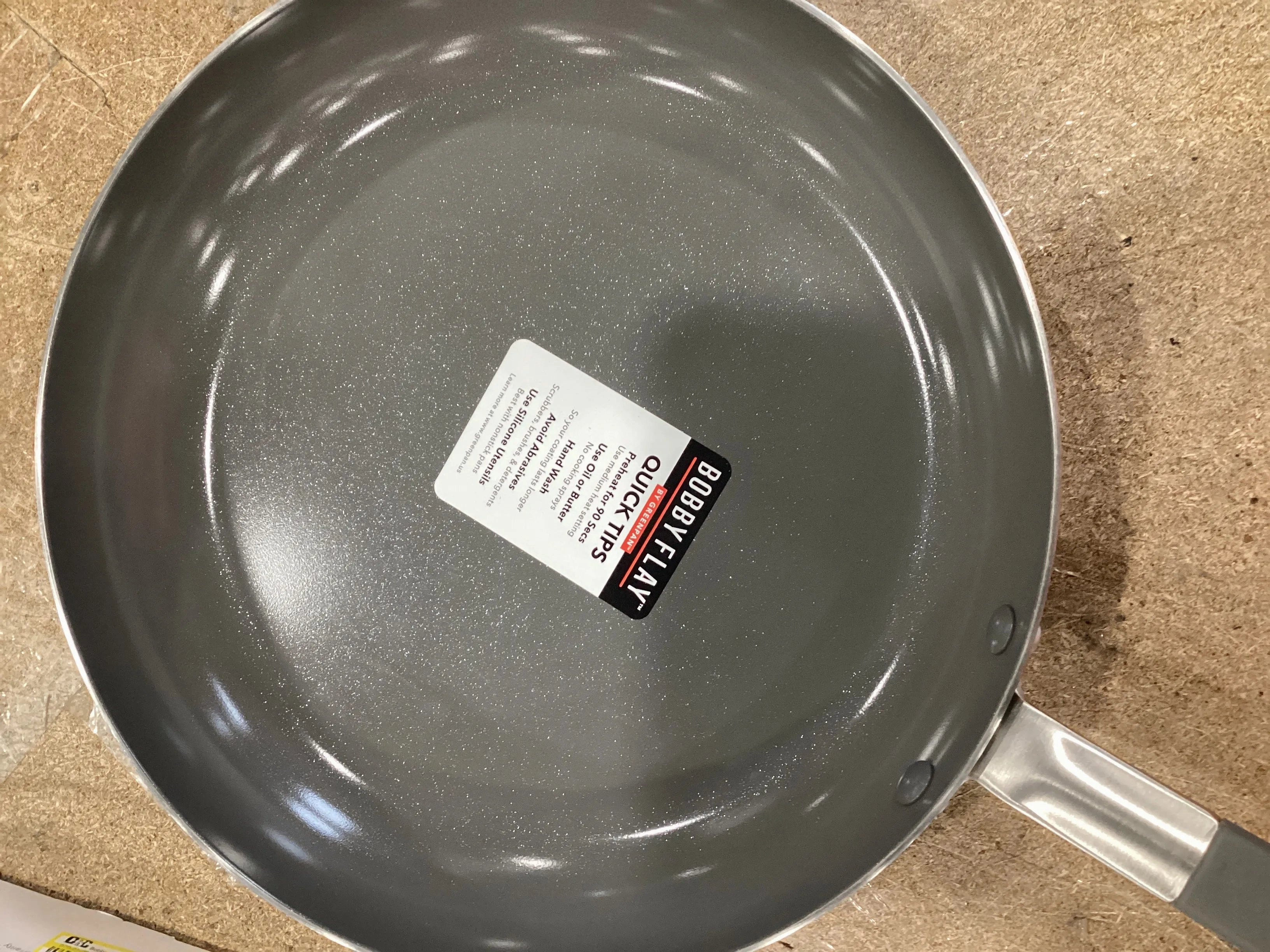 Bobby Flay 12" Stainless Steel Ceramic Nonstick Covered Fry Pan (See Description)