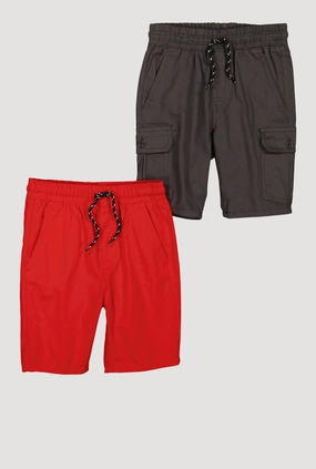 Boys Drawstring Cargo Pocket Shorts