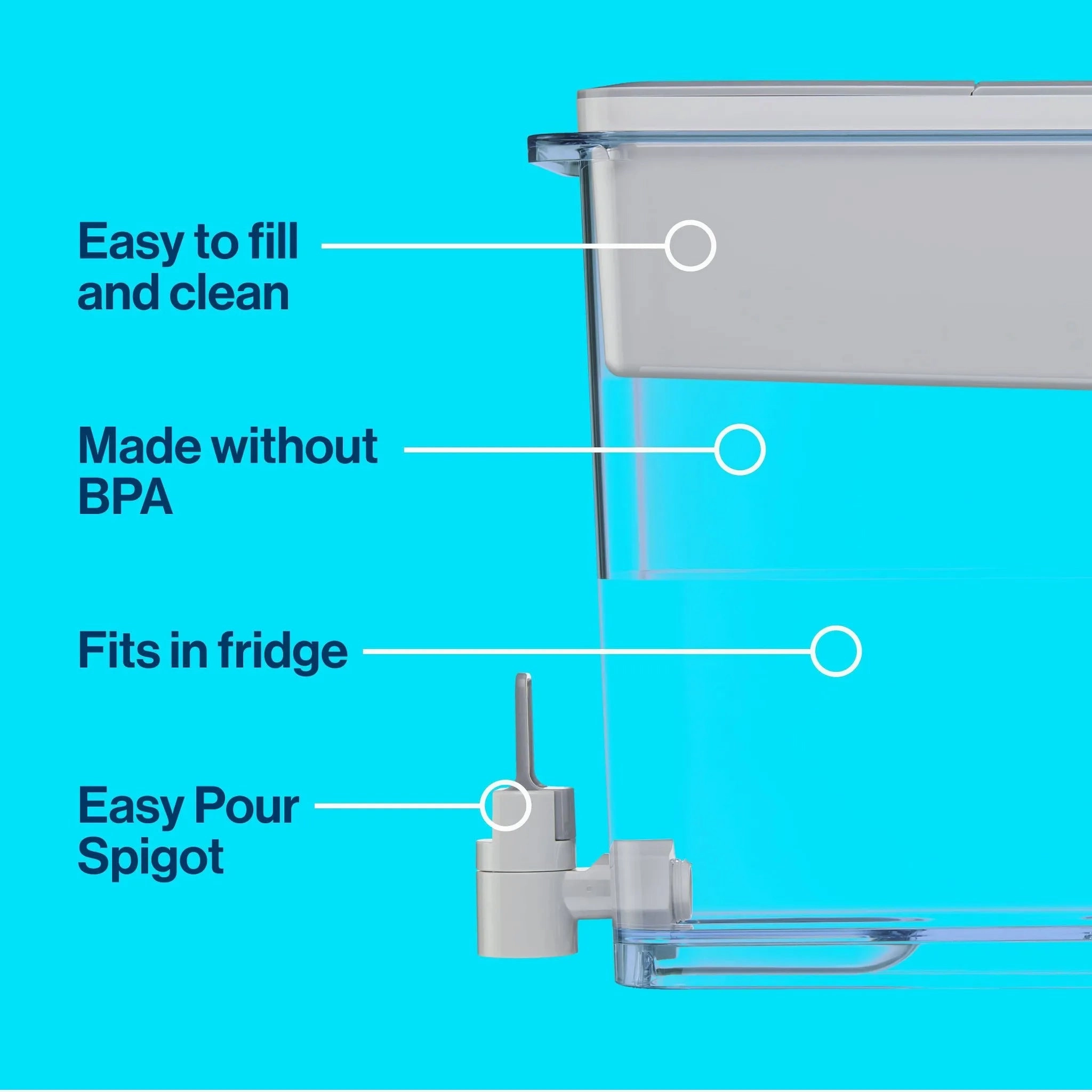 Brita Extra Large 27-Cup UltraMax Filtered Water Dispenser with Filter