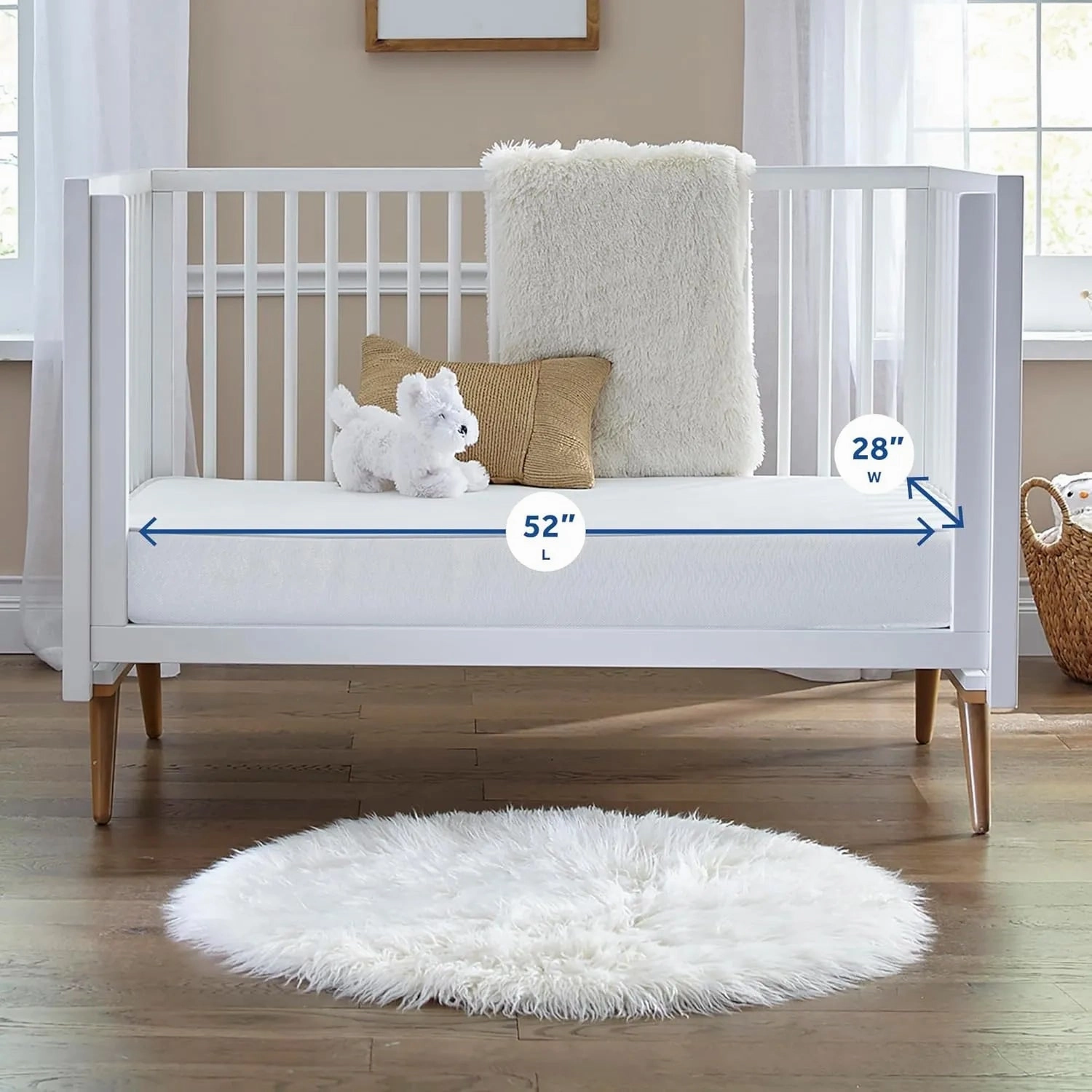 Bundle of Sealy Baby Ortho Rest Extra Firm Waterproof Baby Crib Mattress