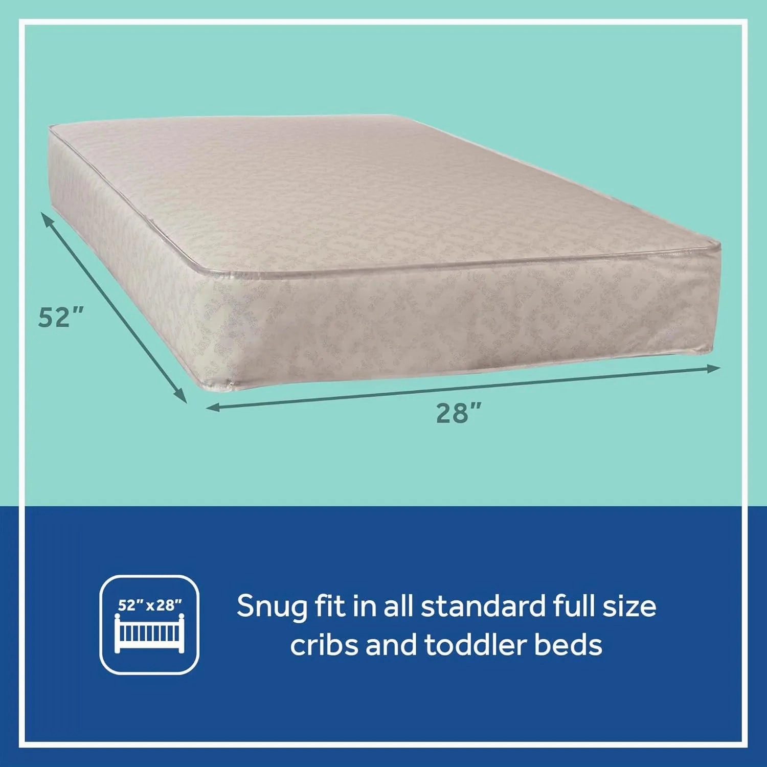 Bundle of Sealy Baby Ortho Rest Extra Firm Waterproof Baby Crib Mattress