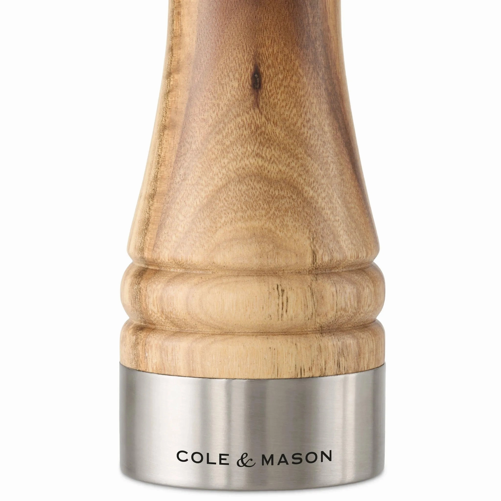Camden Salt and Pepper Grinder Set: Traditional Wood Shakers, Spot Clean, 2-Piece, Brown