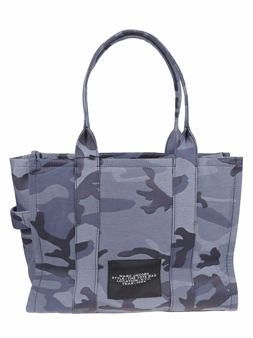 Camouflage Jacquard Large Tote With Adjustable Strap
