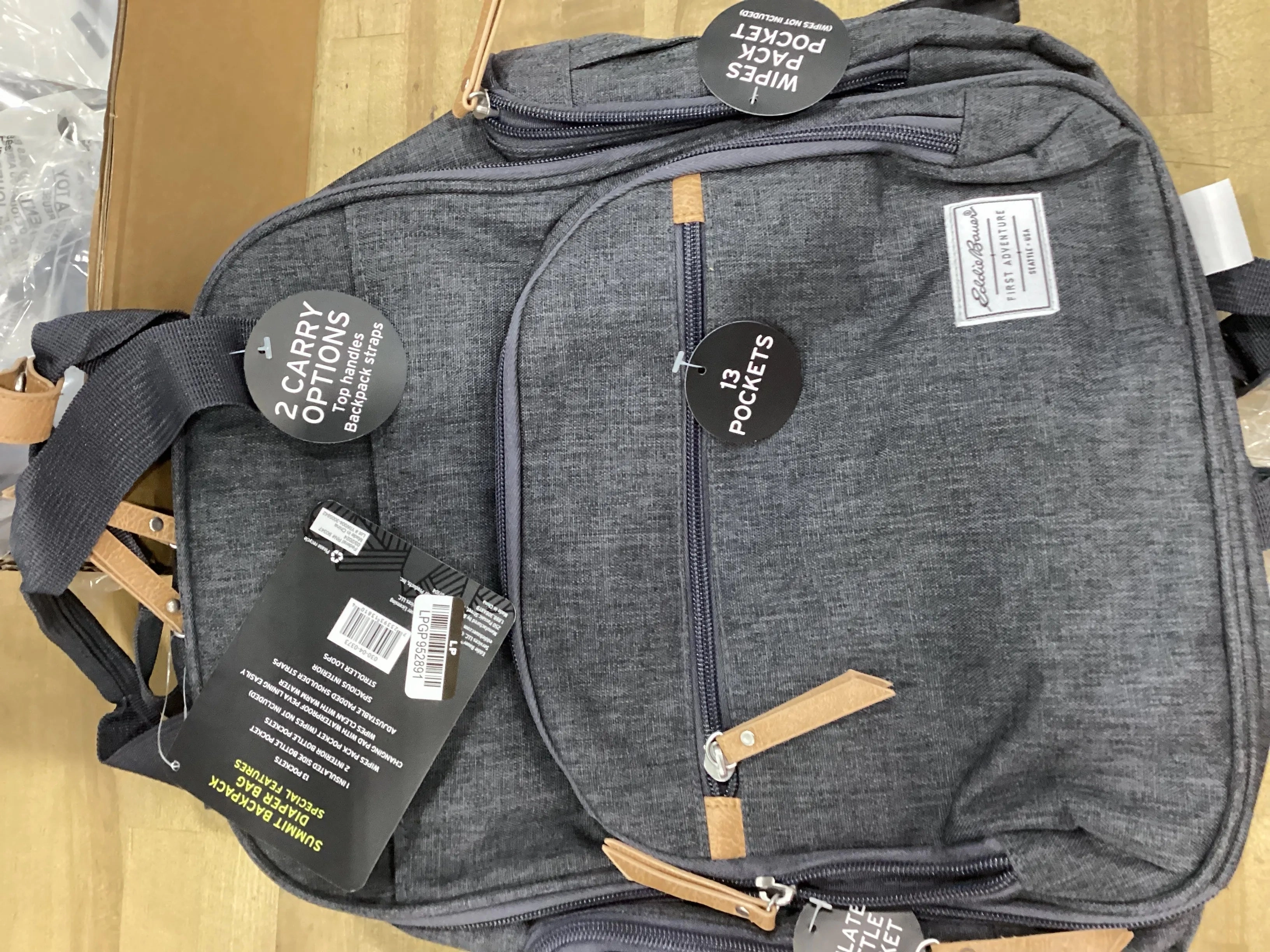 Canyon Summit Convertible Diaper Bag - Gray (See Description)