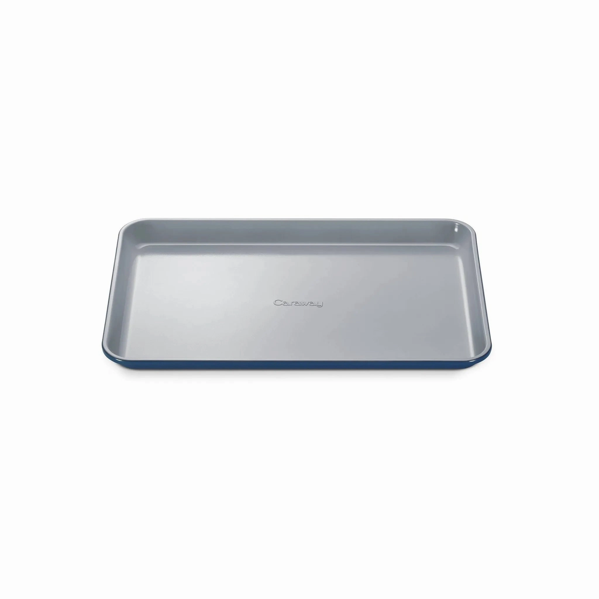 Caraway Non-Stick Ceramic Medium Baking Sheet Navy: Aluminized Steel, Rectangle, Hand Wash, Cookie Sheet, 1 Year Warranty