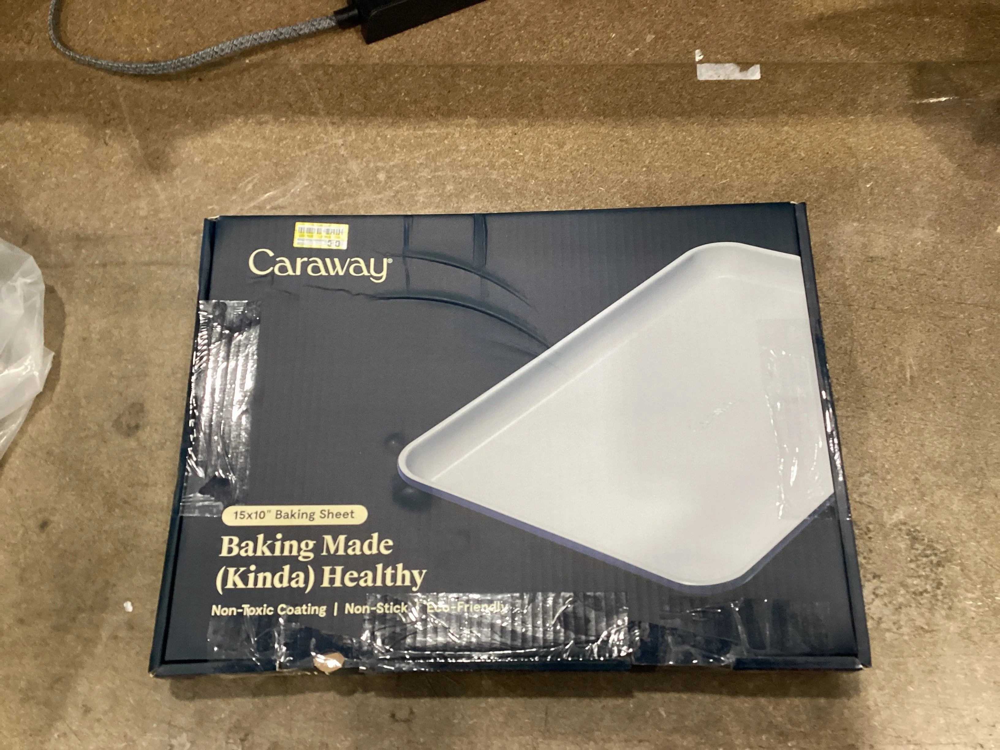 Caraway Non-Stick Ceramic Medium Baking Sheet Navy: Aluminized Steel, Rectangle, Hand Wash, Cookie Sheet, 1 Year Warranty