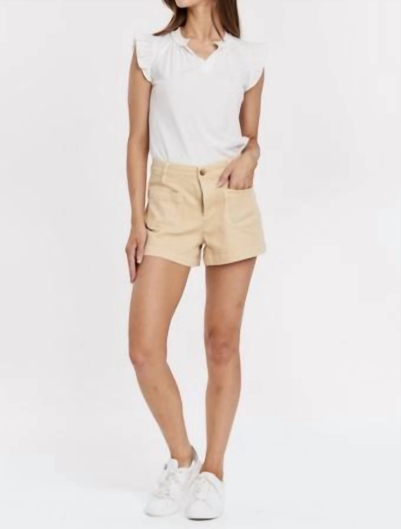 Carlisle High Rise Short In Fawn