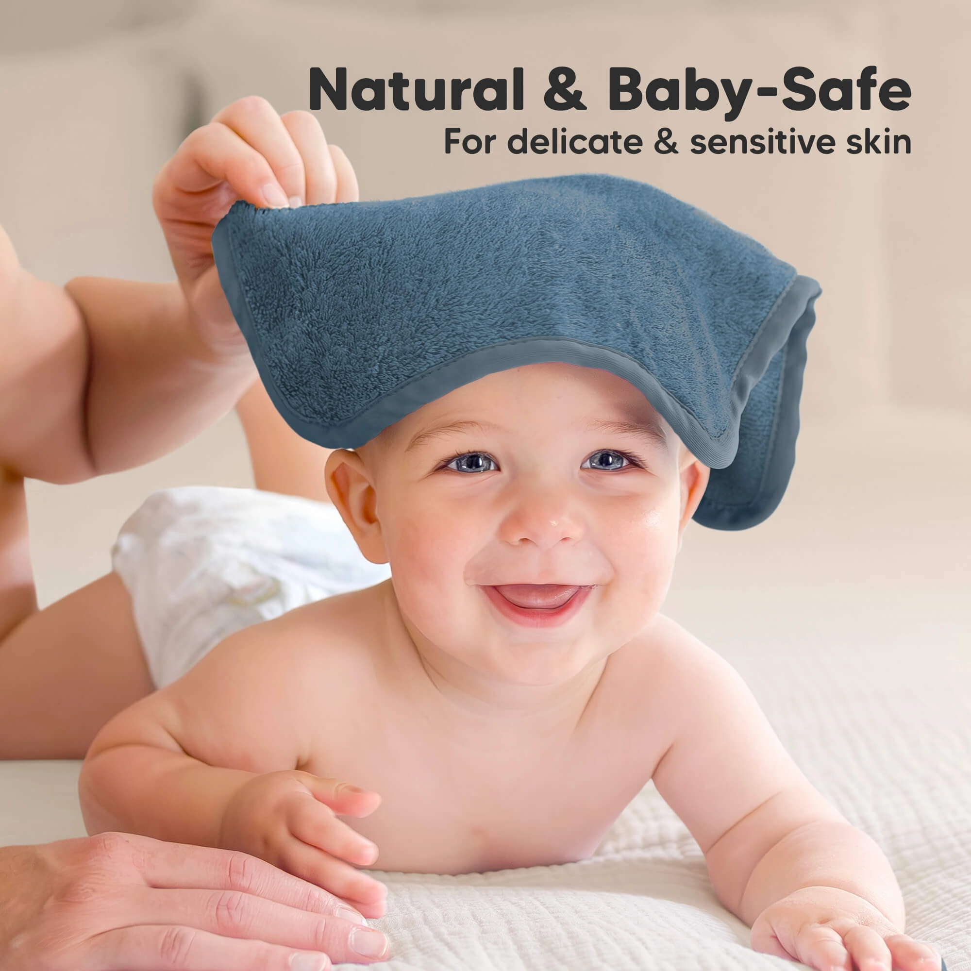 Deluxe Baby Washcloths (Navy Blue)
