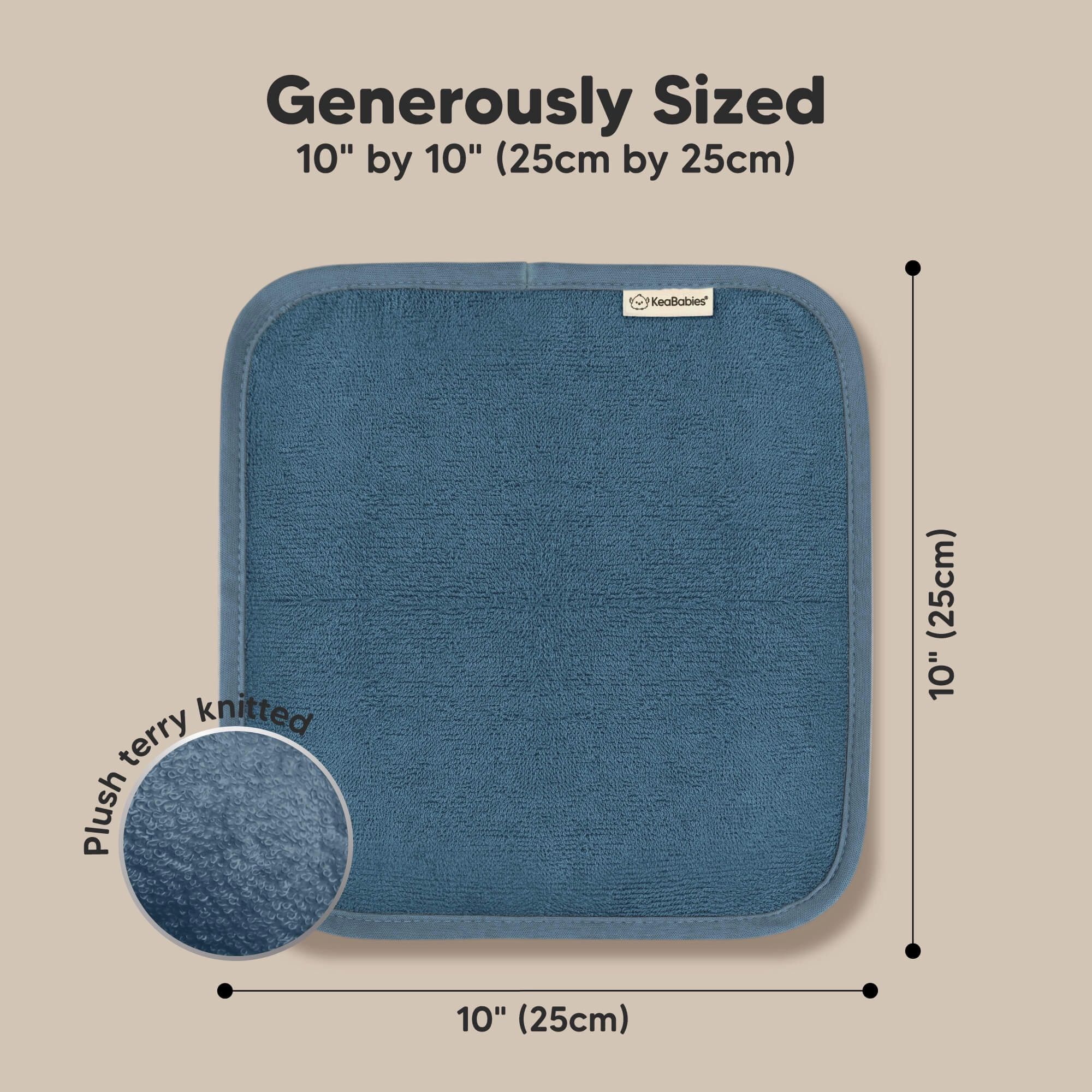 Deluxe Baby Washcloths (Navy Blue)