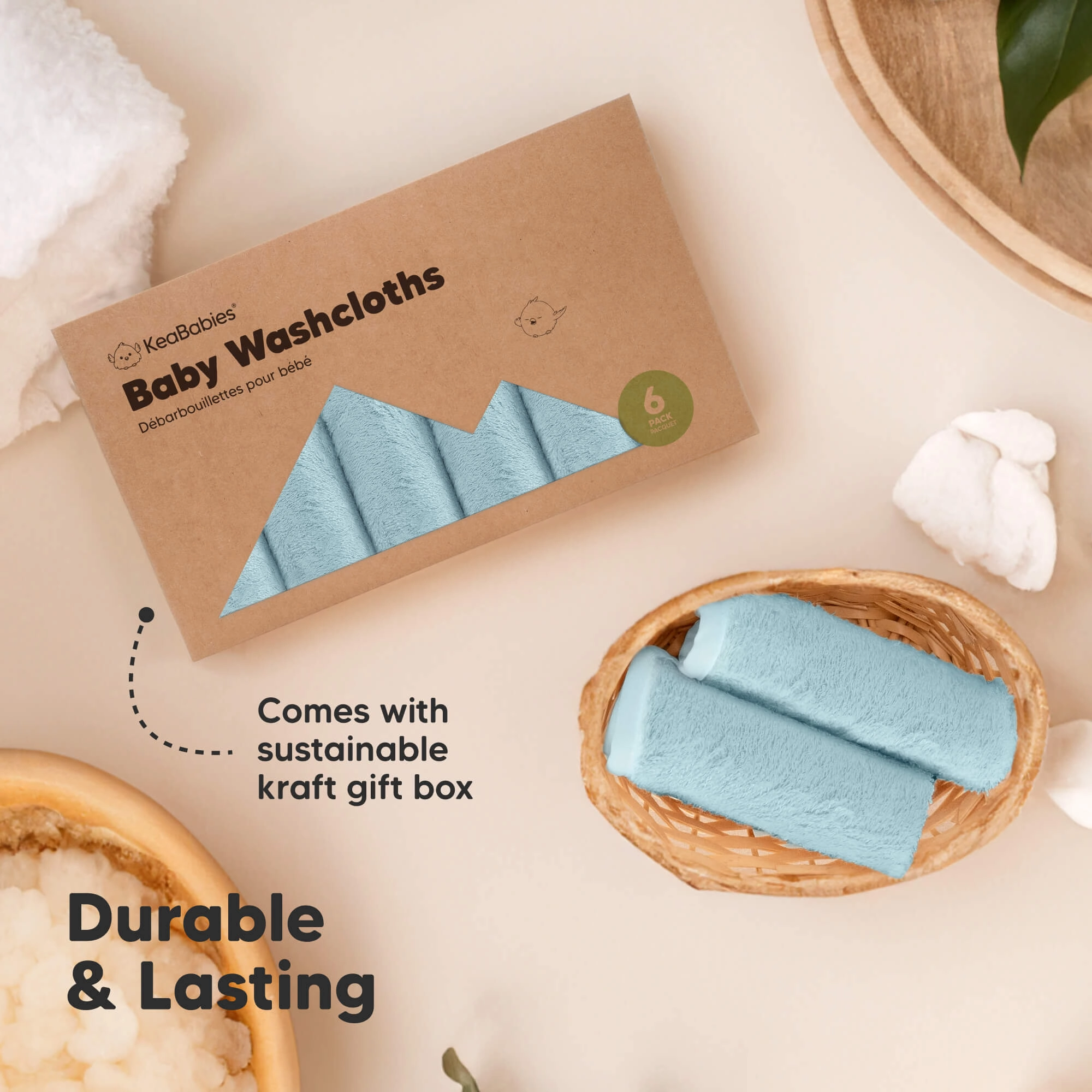 Deluxe Baby Washcloths (Navy Blue)