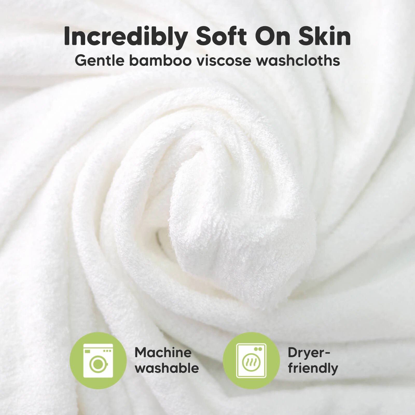 Deluxe Baby Washcloths (Stone/Dove)