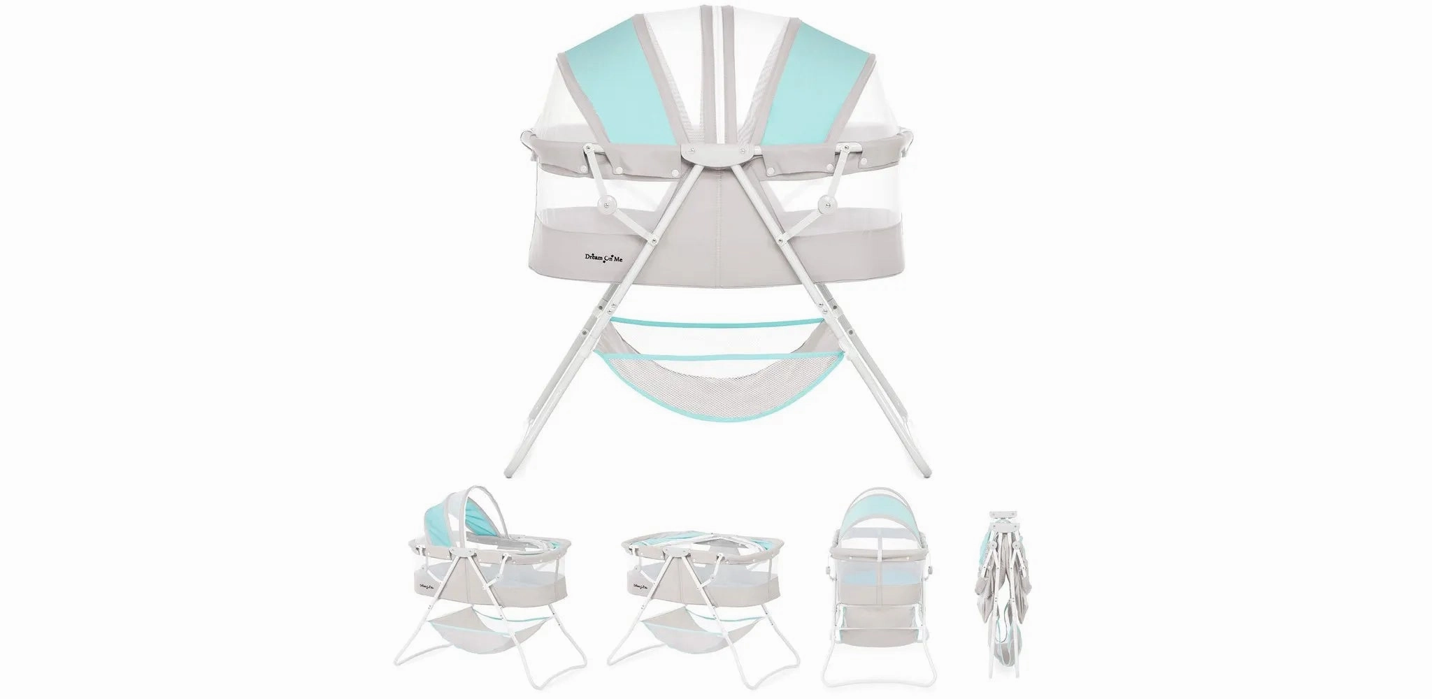 Dream On Me Karley Bassinet, Blue And Grey