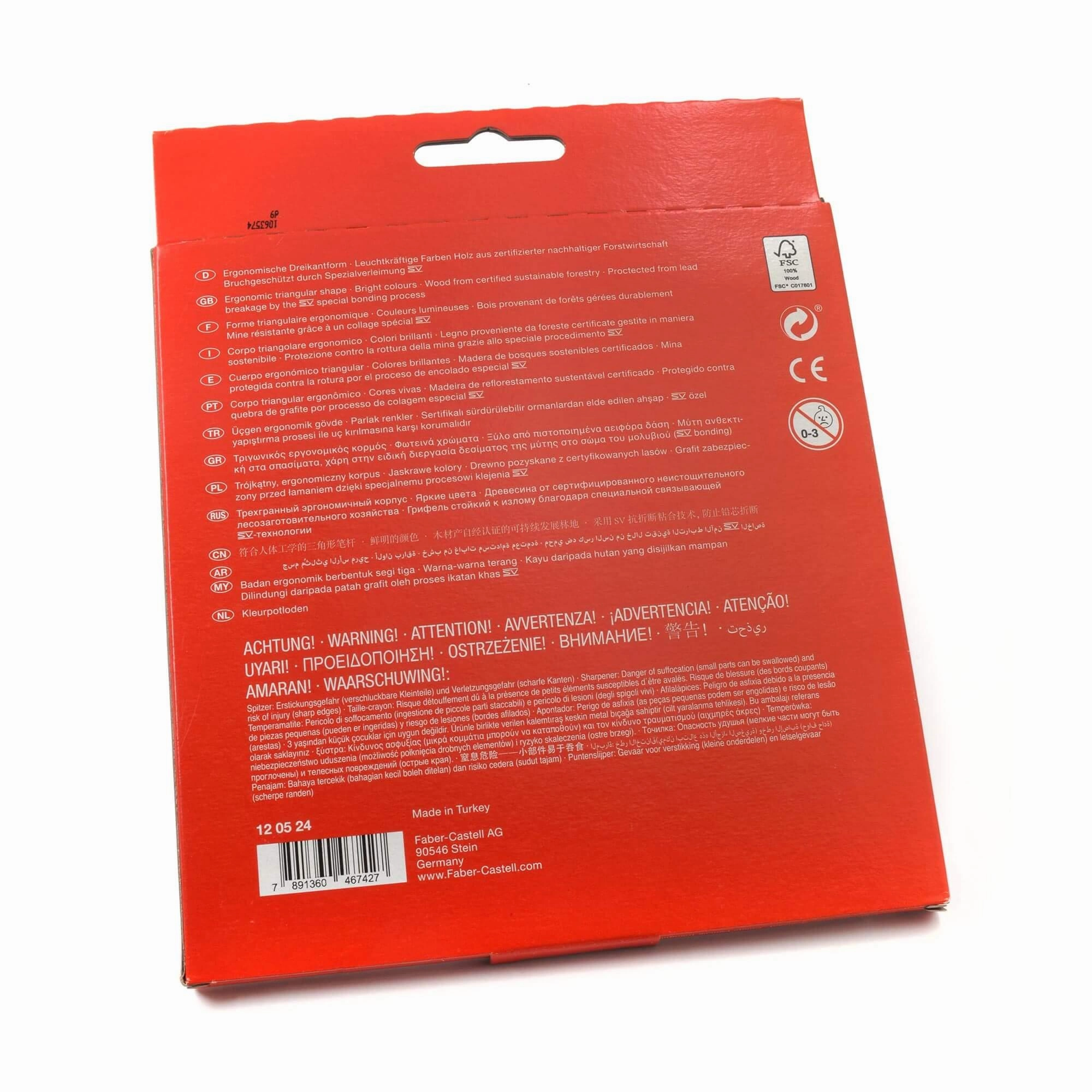 Faber-Castell 120524 Classic Colour Wood Pencils, Wallet of 24 (3 Pack)