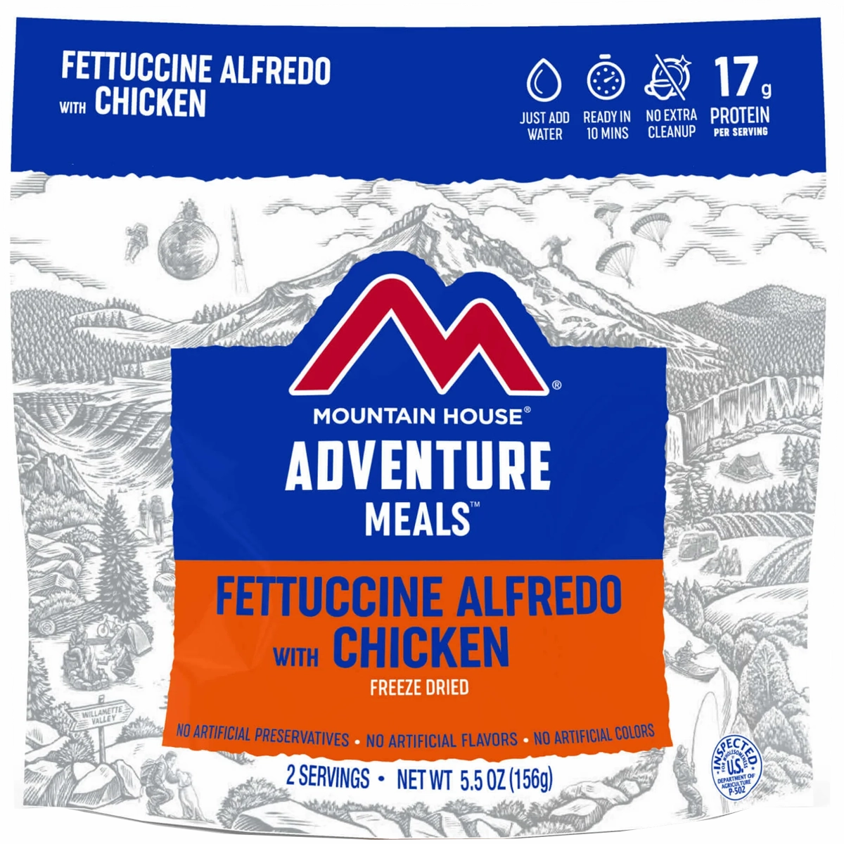 Fettuccine Alfredo with Chicken (2 Servings)
