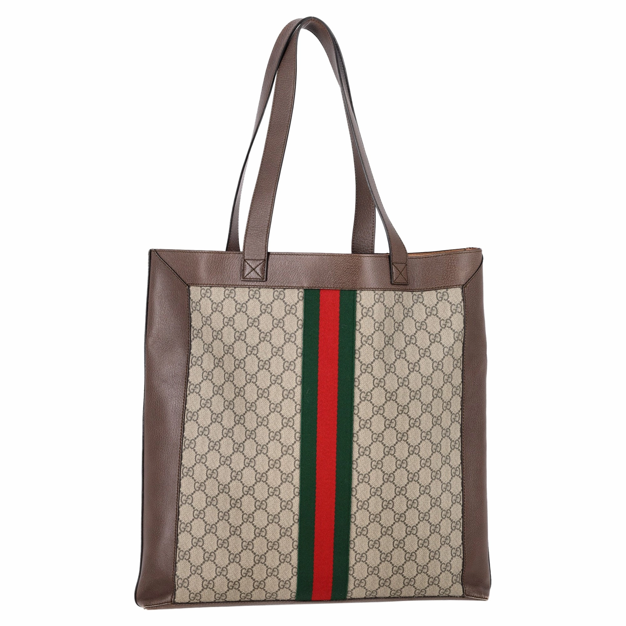 Gucci Large Ophidia GG Tote Bag in Beige Coated Canvas