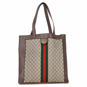 Gucci Large Ophidia GG Tote Bag in Beige Coated Canvas