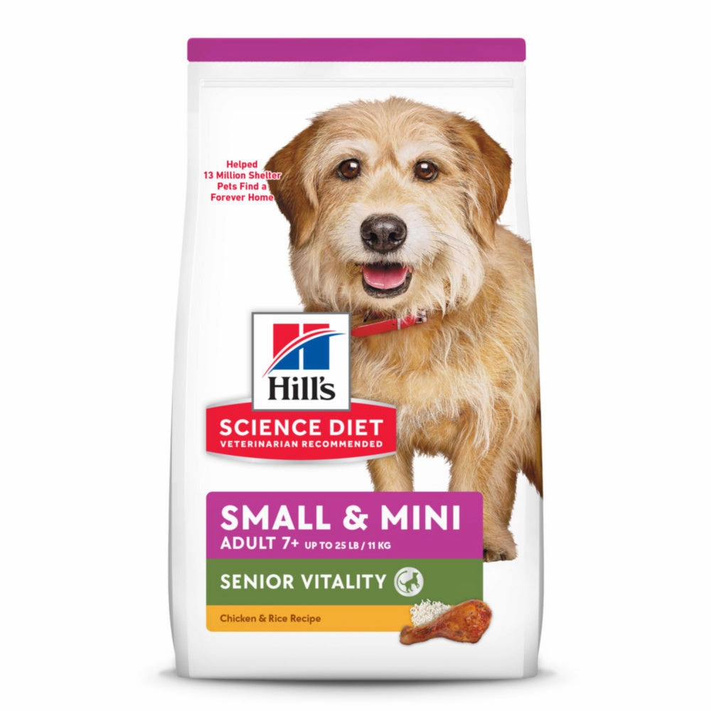 Hill's Science Diet Adult 7  Senior Vitality Small & Mini Chicken & Rice Recipe Dry Dog Food