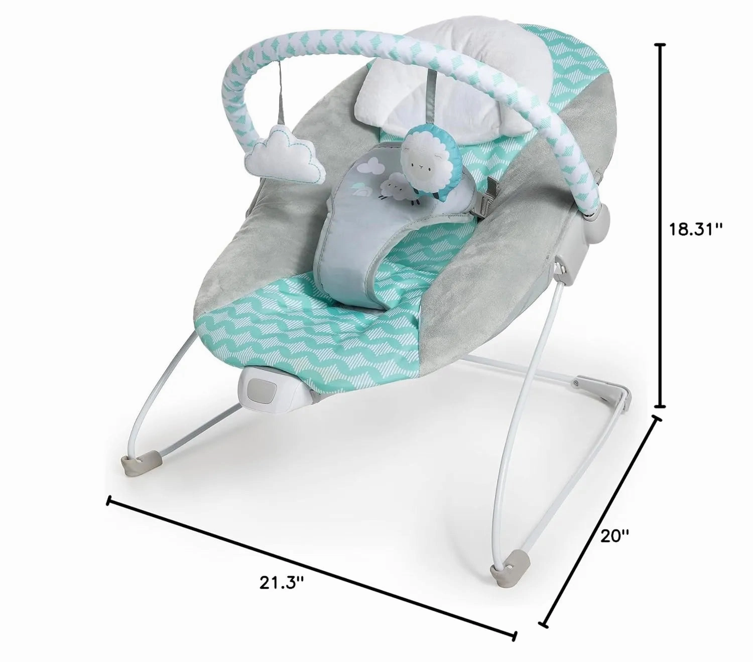 Ingenuity Bouncity Bounce Vibrating Deluxe Baby Bouncer Seat (Goji)