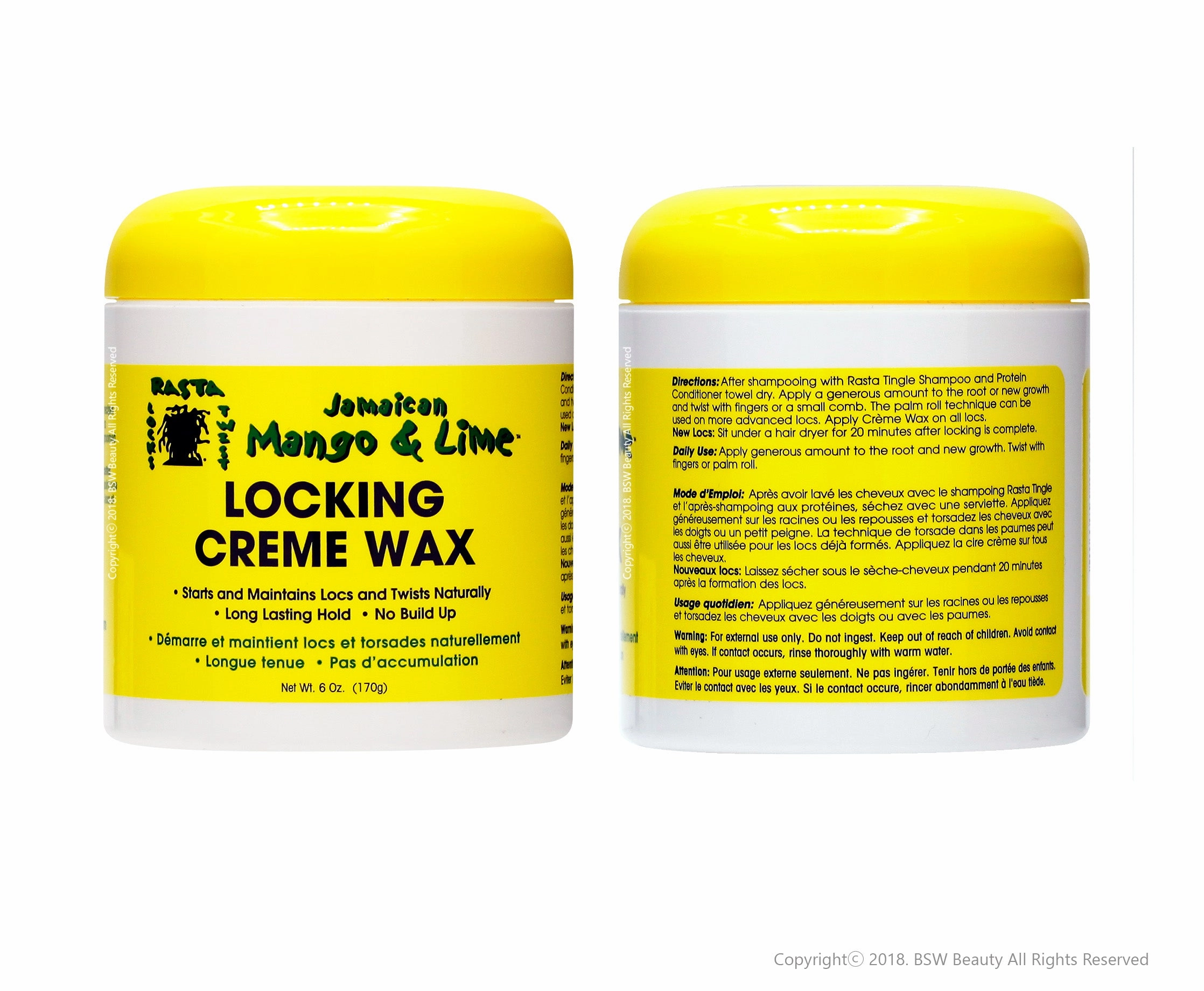 JAMAICAN MANGO & LIME LOCKING CREME WAX  6oz
