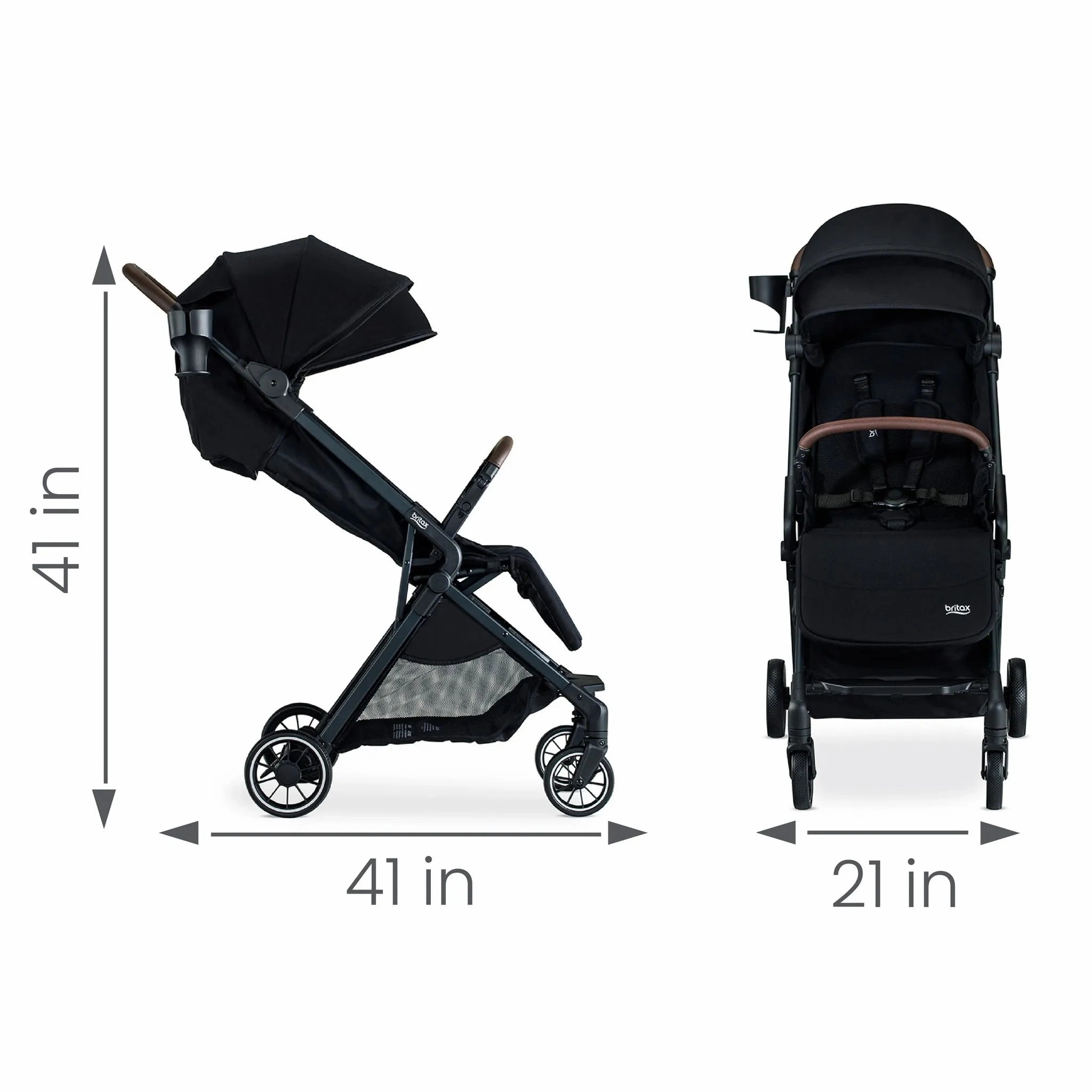 Juniper Compact Stroller, Lightweight Fold-and-Go Design - Raven Black