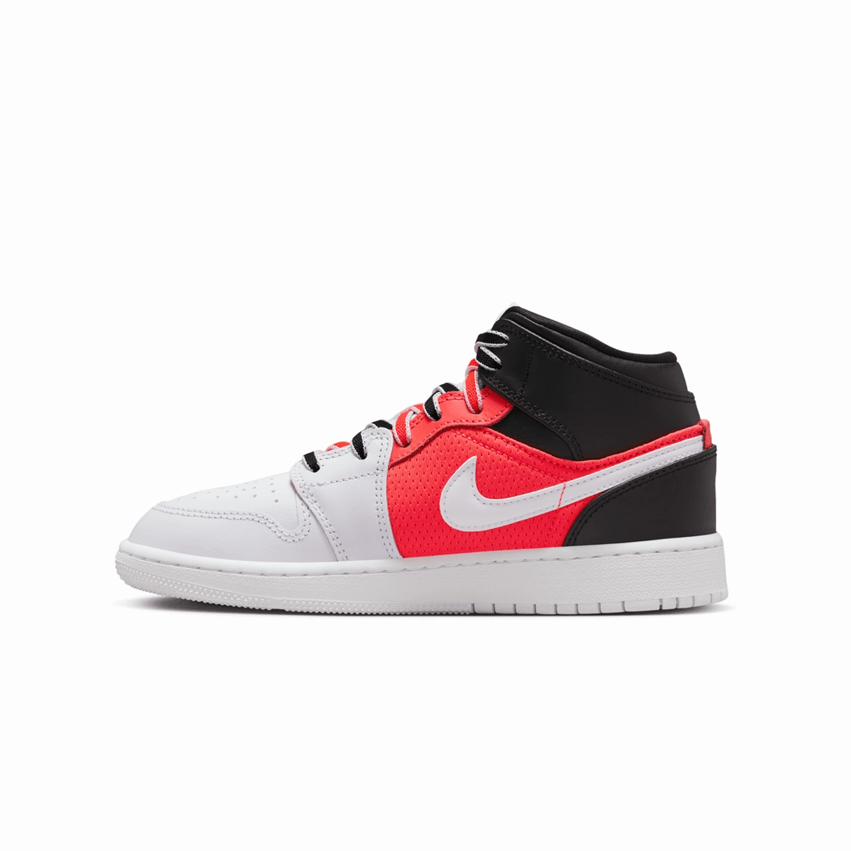 Kid's Air Jordan 1 Mid SE 'White Black Infrared'