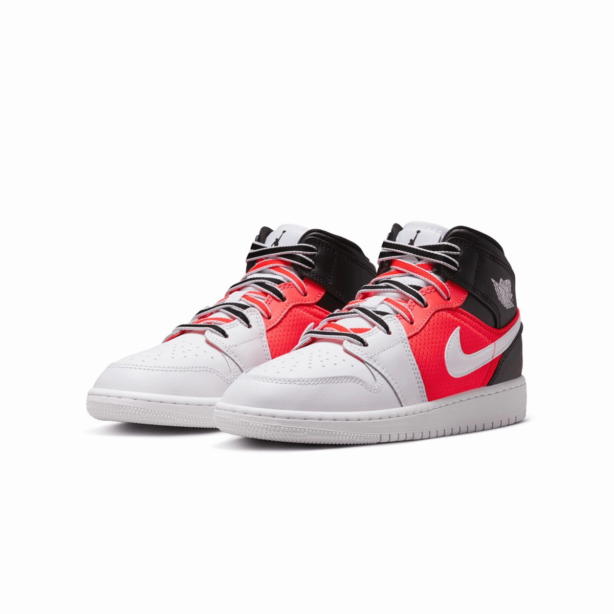 Kid's Air Jordan 1 Mid SE 'White Black Infrared'