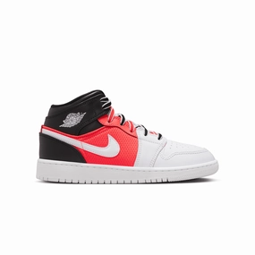 Kid's Air Jordan 1 Mid SE 'White Black Infrared'