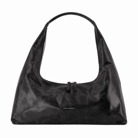 Large Shoulder Bag - Leather - Black