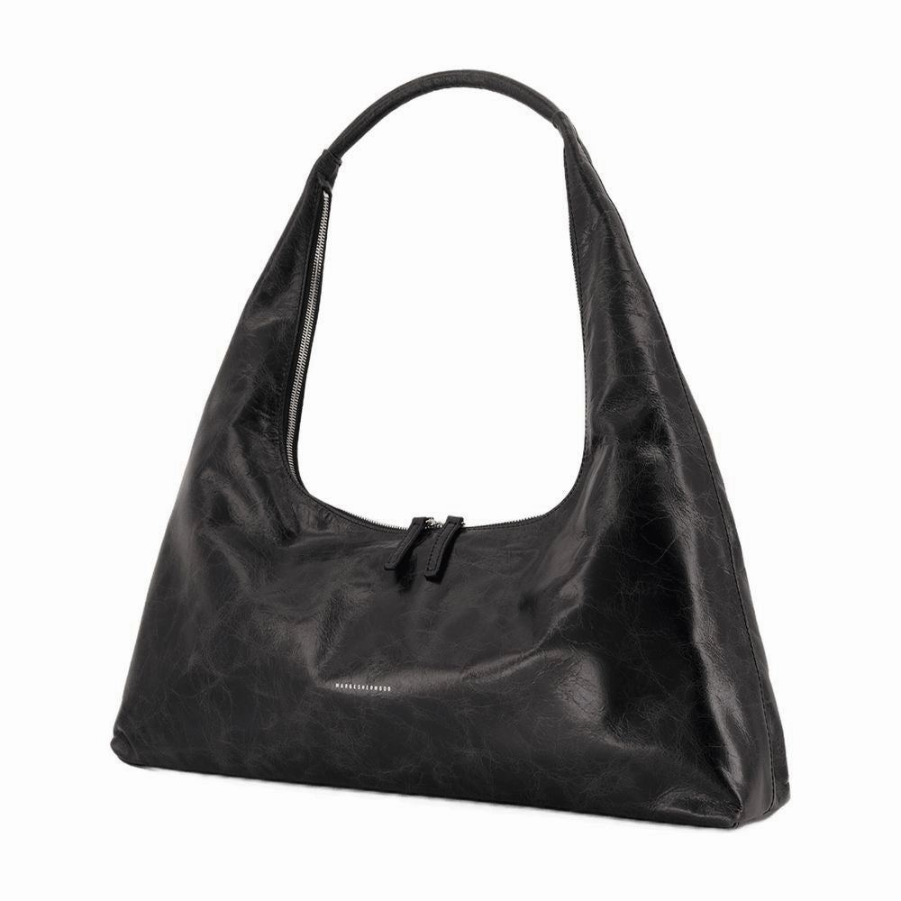 Large Shoulder Bag - Leather - Black