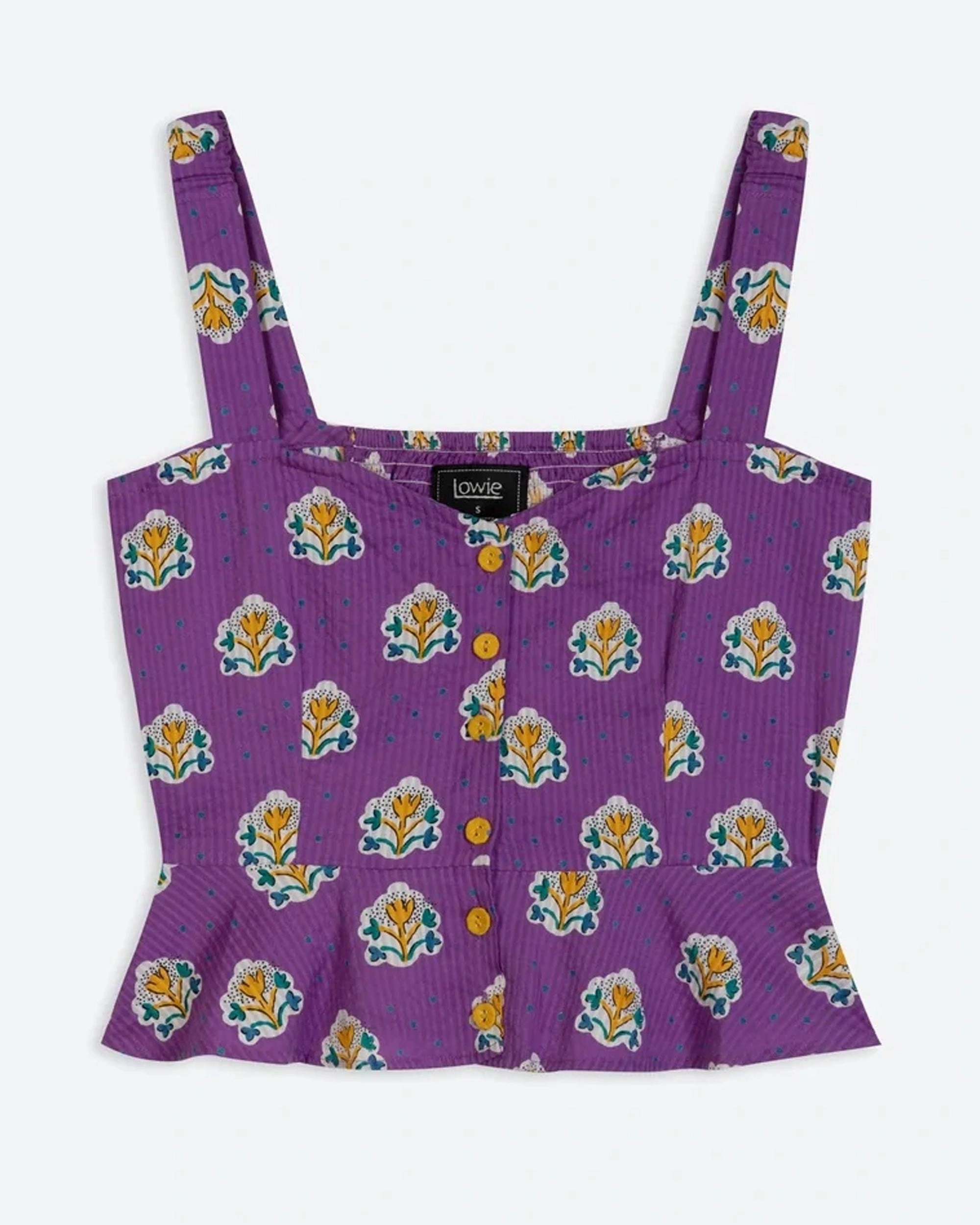Lowie Les Indiennes Peplum Cami Top
