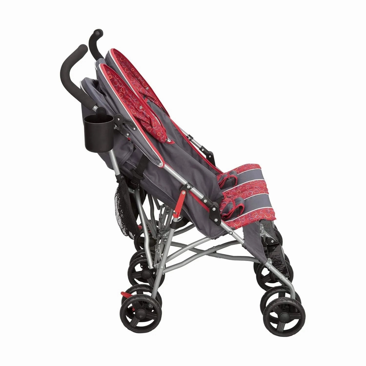 LX Side by Side Stroller - with Recline, Storage & Compact Fold - Grey