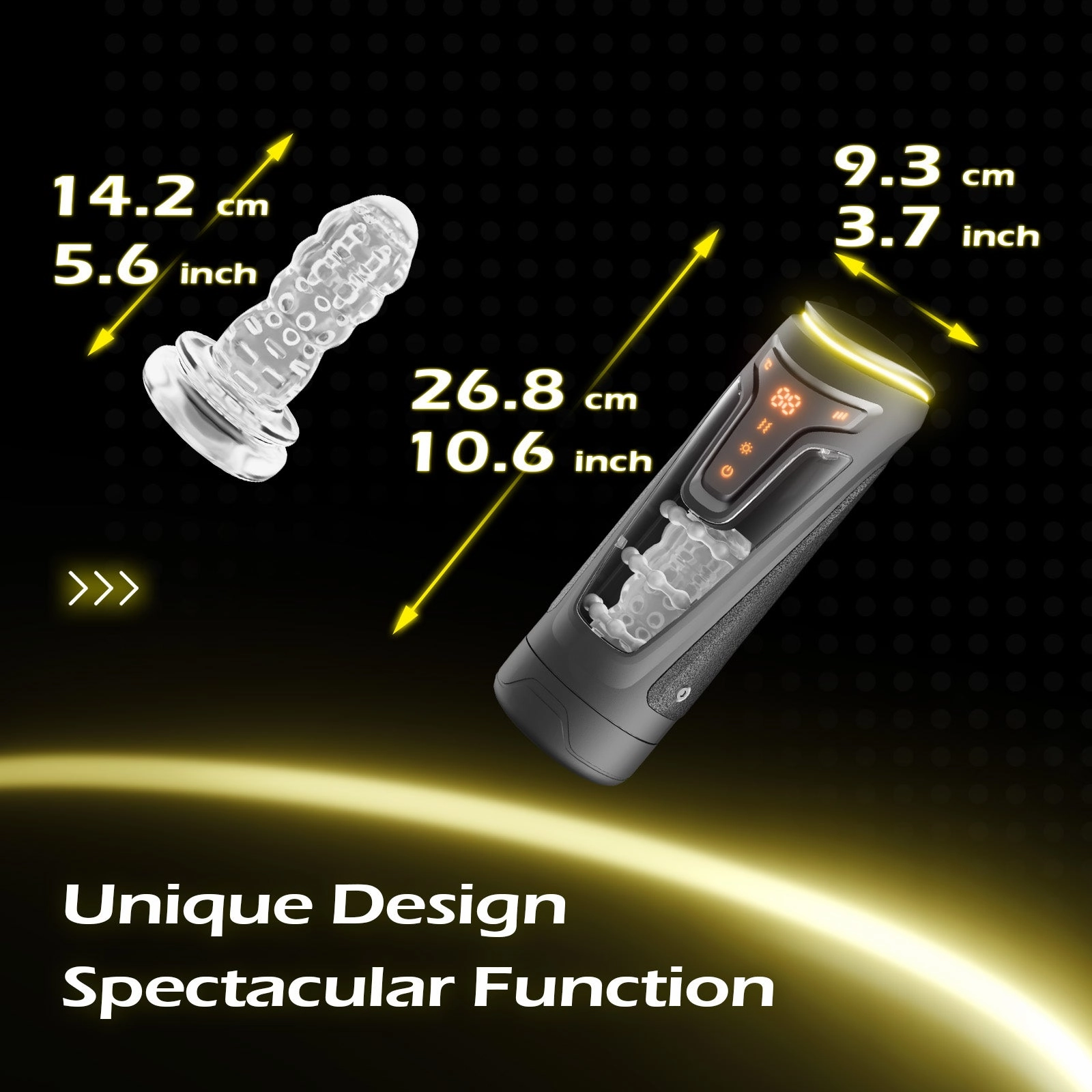 Male Masturbator Sex Toys for Men with 9 Vibrating,8 Thrusting Modes & 2 Heating Levels