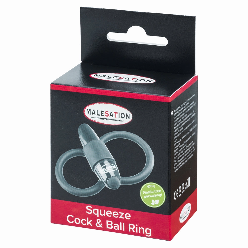 Malesation Squeeze Vibrating Cock & Ball Ring