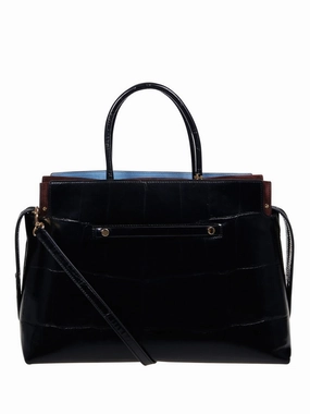 Mercer Croc Embossed Large Satchel