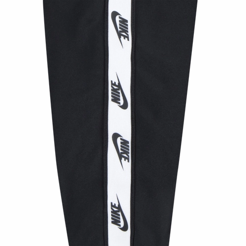 NIKE KID'S LOGO TAPING BLACK FULL ZIP TRACKSUIT SET
