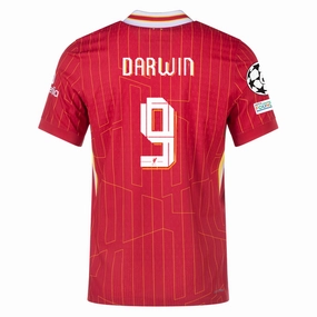 Nike Liverpool Match Authentic Darwin Núñez Home Jersey w/ Champions League Patches 24/25 (Gym Red/Chrome Yellow)