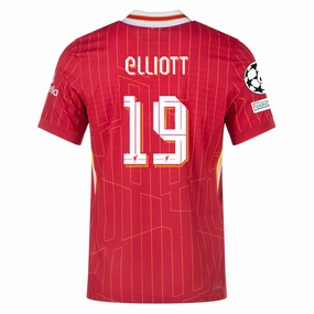 Nike Liverpool Match Authentic Harvey Elliott Home Jersey w/ Champions League Patches 24/25 (Gym Red/Chrome Yellow)