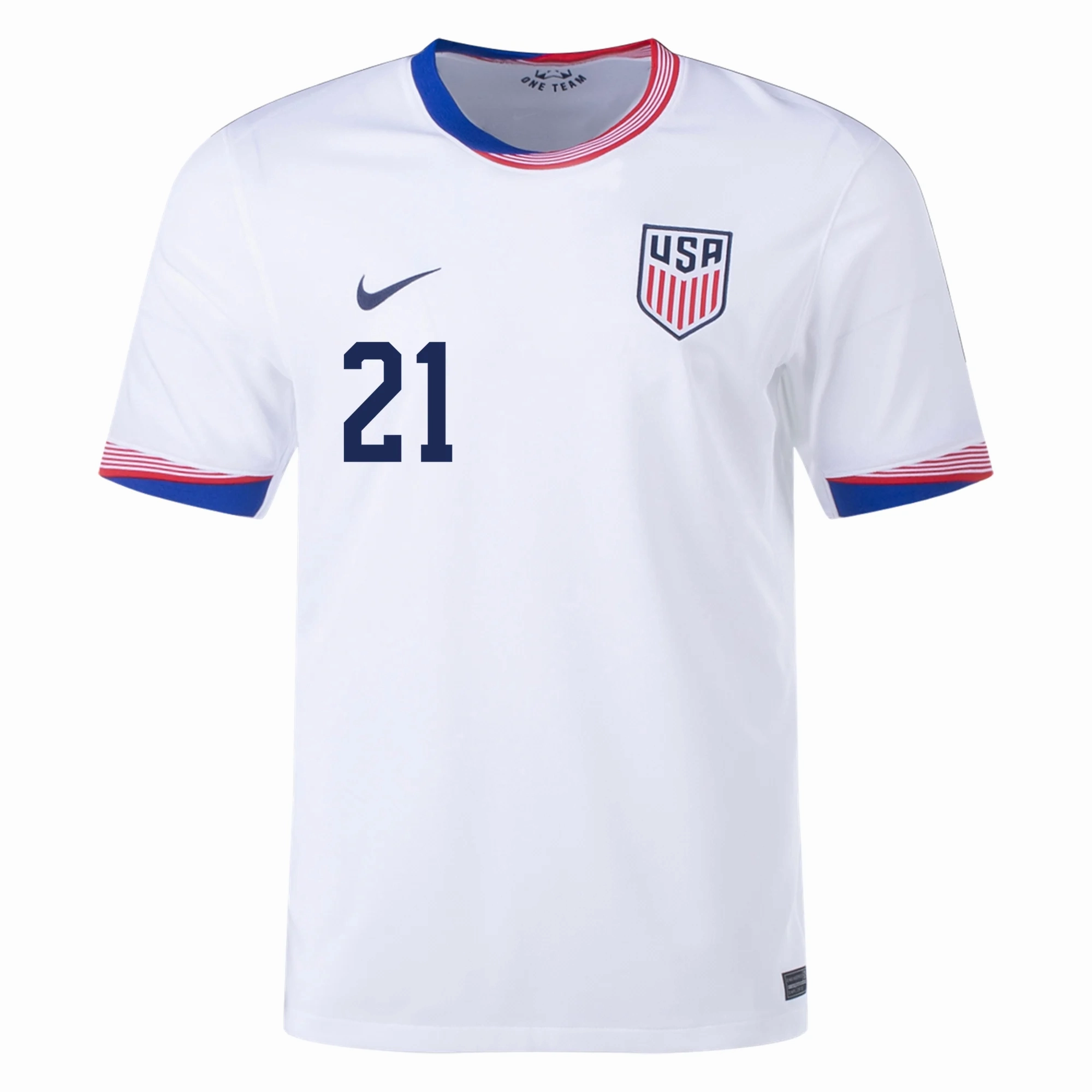 Nike United States Timothy Weah Home Jersey 24/25 (White)