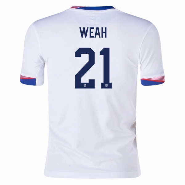 Nike Youth United States Timothy Weah Home Jersey 24/25 (White)