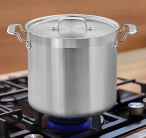 NutriChef 20 Quart Gray Stainless-Steel Cookware Stockpot