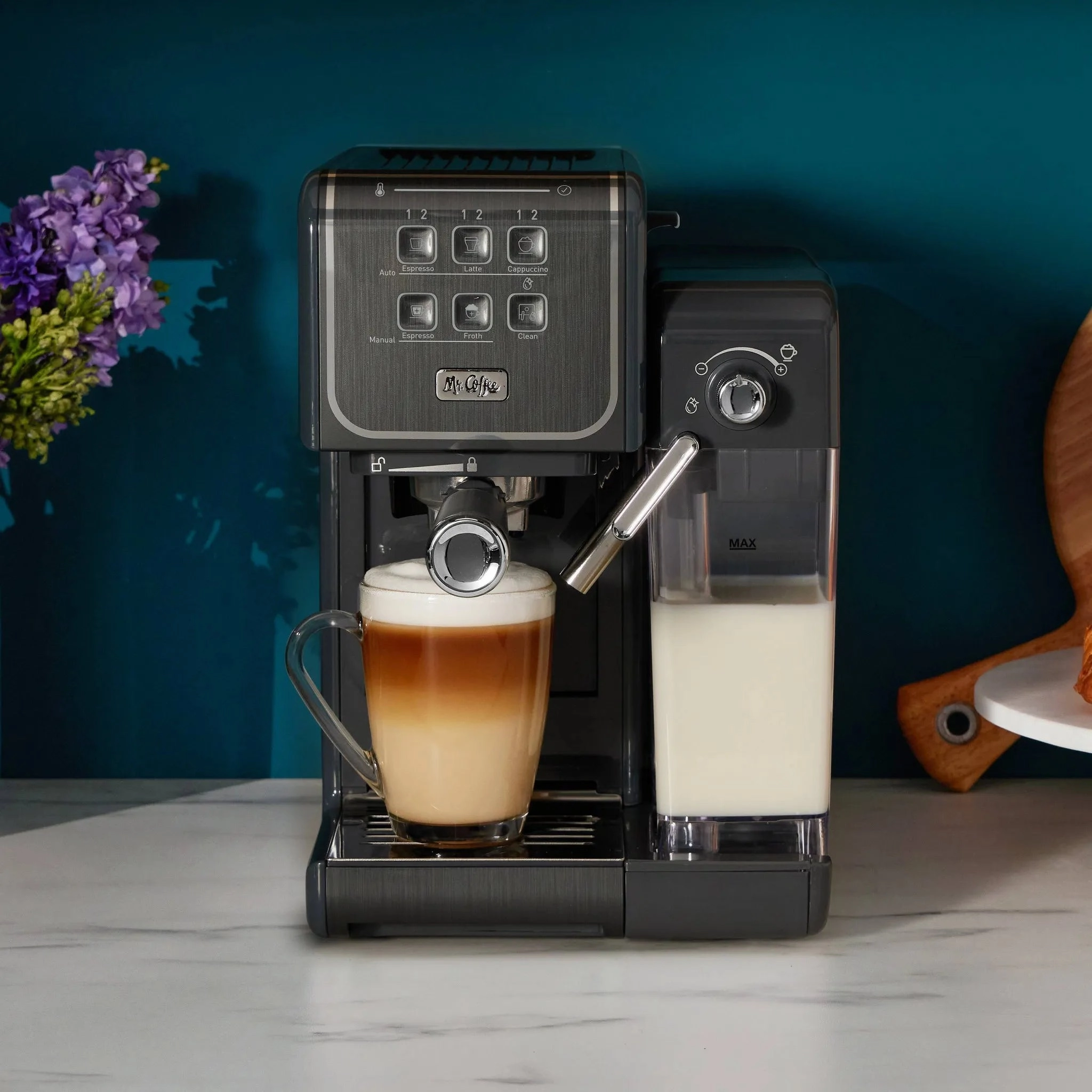One-Touch Coffeehouse Espresso Cappuccino & Latte Maker Black