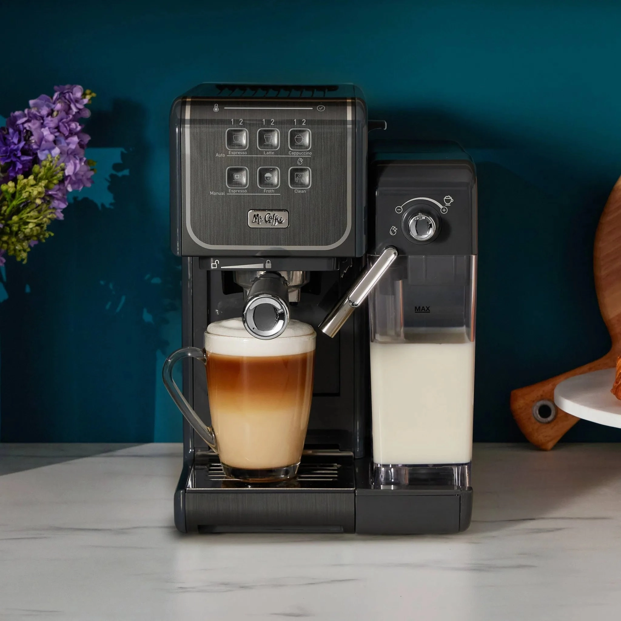 One-Touch Coffeehouse Espresso Cappuccino & Latte Maker Black