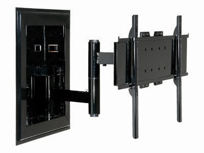 Peerless In-Wall Mount IM760PU - Enclosure - for flat panel - cold-rolled steel - high gloss black - screen size: 32-60" - in-wall